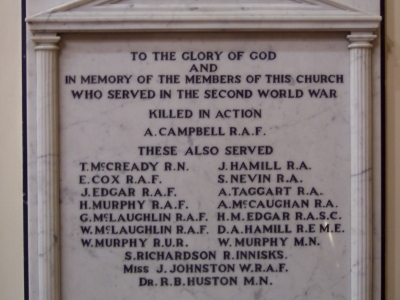 War Memorial in Ballywillan Church
